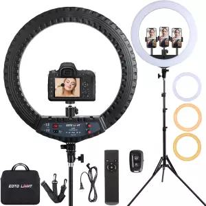 삼각대 스탠드가 있는 21인치 LED 링 라이트 셀카 사진 브이로그 녹화 컨퍼런스 미팅 스튜디오 초상화