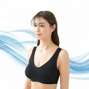 [하프클럽/]일본 직수입 에어핏 노와이어 브라(블랙)