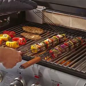 [하프클럽/]야외 바베큐용 양면 꼬치 석쇠 그릴 바스켓
