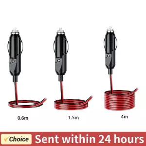 12V 24V 자동차 시가 라이터 플러그 남성 커넥터 와이어 20A 퓨즈 범용 전원 코드