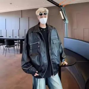 남사친 빈티지 가을 항공 점퍼 스타일 푸가죽 자켓 카고 가죽 코트 원픽3