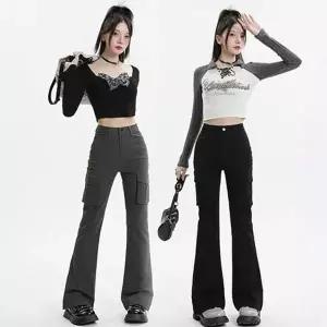 [하프클럽/]일상카고 마그리트 스키니핏 부츠컷 바지 컴포트