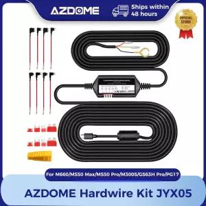 AZDOME JYX05 차량용 블랙박스 녹화 하드와이어 키트 (M660/M550 Max/M300S/GS63H Pro용) 저전압 보호