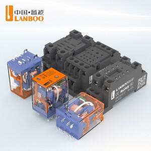 LANBOO J21A 범용  마이크로 중간 릴레이 DC 12V24V AC 220V 8핀14핀 및 베이스 별도