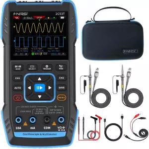 FNIRSI 2C53T 업그레이드된 휴대용 오실로스코프 50MHz 대역폭 3IN1 디지털 멀티미터 DDS 발생기 250MS/s