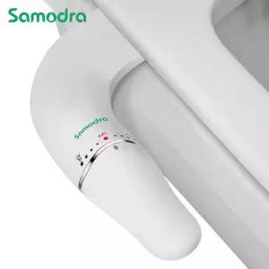 SAMODRA 변기용 울트라 슬림 비데 부착 장치 - 이중 노즐 조절 가능한 수압 비전기식 엉덩이 분무기