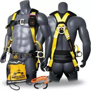 KwikSafety - 노스캐롤라이나주 샬럿 태풍 안전 하네스 [쿠션 백 어깨 지지대] 안시 OSHA 전신 낙상 보호