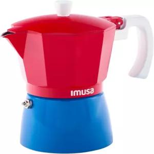 IMUSA 스토브탑 에스프레소 메이커 3컵 모카 포트 캐리비안 컬러 에디션 - 쿠반 커피 이탈리안 스타일