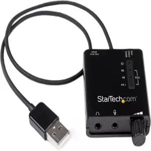 Sthcom SPDIF 디지털 오디오 및 스테레오 마이크 USB 사운드 카드 노트북 또는 PC용 외장 출력