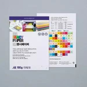 두성 OA팬시페이퍼 A4 180g R26 흰색 백상지 15매 (1개입) 인쇄용지