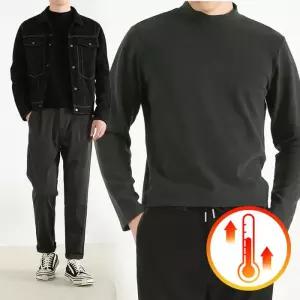 [로아리빙]남자 니트 목폴라 모크넥 반폴라 긴팔 목티