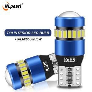 2PCS T10 W5W LED CA US 오류 없음 12V 자동차 측면 인테리어 조명 168 194 3030 SMD FOR SUPER BRIGHT DS-J5