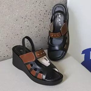 스포츠샌들 6cm 굽 여성 샌들 통굽 여름 스트랩 중굽샌들