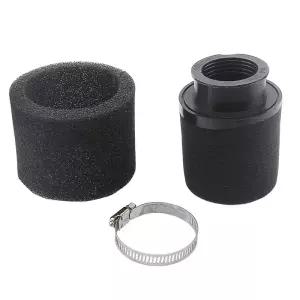 오토바이 더블 레이어 스폰지 에어 필터 클리너 엔진 스트레이트 넥 폼 35/38/40/42/45/48/50mm 블랙 모토