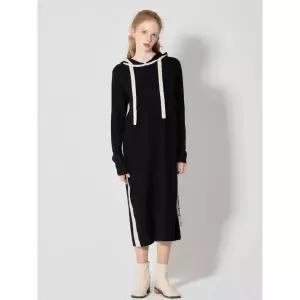 보니스팍스 Bonispax 레터링자수 라인배색 후드 니트 원피스 택가격: 159000원 1248864