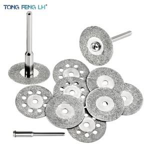 10psc 22mm Dremel 다이아몬드 커팅  로타리 도구 액세서리 세트 맨드릴 2pcs 3mm