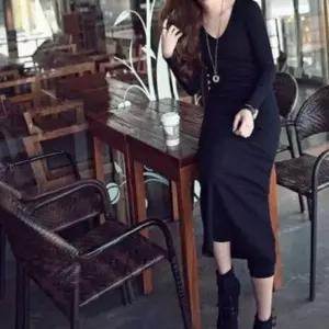 [하프클럽/]일상템 라운지웨어롱티 롱버전 미니드레스 트렌디 슬립 봄철 여