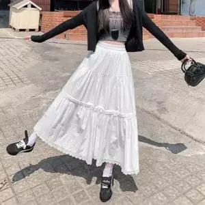 [하프클럽/]베이직 일상템 프릴레이스 캉캉 플레어핏유니크 롱스커트
