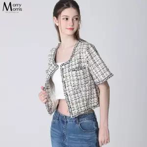 [모리모리스][모리모리스(Morry Morris)] 비비 반팔 트위드 자켓