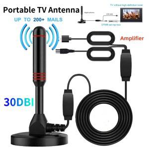 UHD안테나 TV 실내 지상파 수신기 HD 디지털 야외 항공 VHF UHF 안테나 200 세트 부스터 마일 고이득 증폭 DAB 응답