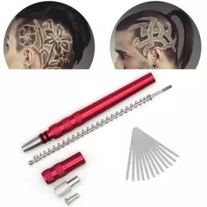 AHIER 헤어 면도기 펜 트림 스타일링 얼굴 눈썹 성형 장치 20 칼날로 새겨진 DIY 수염 도구