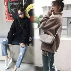 [하프클럽/]폴라넥 상티 트렌디풀오버 타틀넥 시즌 걸스 하프넥 목폴라티