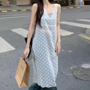 [하프클럽/]레이디스 코디레이어드 시폰 플로럴 민소매 쉬어소재 망사이지
