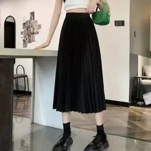 [하프클럽/]머스트해브 여자 A핏 스타일링 다리가길어보이는 플리츠 롱스커