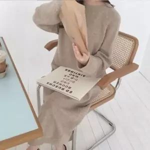 [하프클럽/]캐주얼 (위드기프트) 롱롱 헤비니트원피스