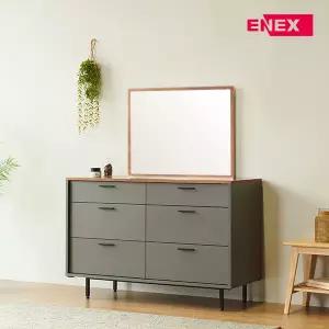 제노바 1200 와이드 서랍화장대 (거울 포함)