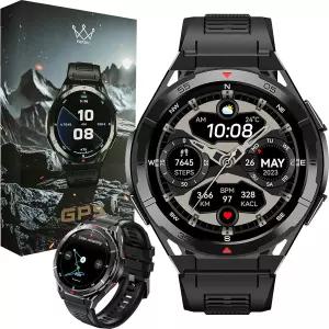 밀리터리 GPS 스마트 워치 43인치 AMOLED 상시 켜짐 내장 나침반 고도계 기압계 피트/경로 추적기 BT 통화
