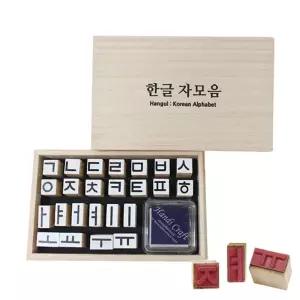 자모음 한글놀이 글로벌이지 도장세트 한글 고딕체 도장찍기놀이