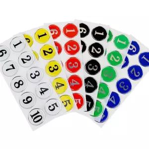 컬러 원형 에폭시 번호판 번호스티커 숫자안내판