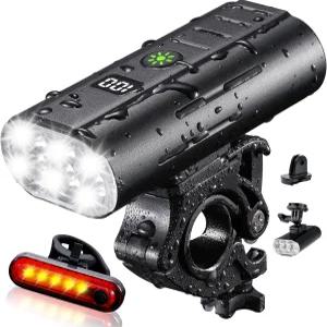 야행용 요스키 트루 2000 루멘 자전거 라이트 EVO 6800mAh 6 LED 및 세트 충전식 앞뒤 로드 마운틴 방수