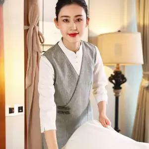 호텔 청소 긴팔티 조끼 유니폼 단체 미화 청소복 직원복