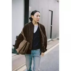 ZARA 100% 스웨이드 가죽 봄버 재킷 - 초콜렛 블라운