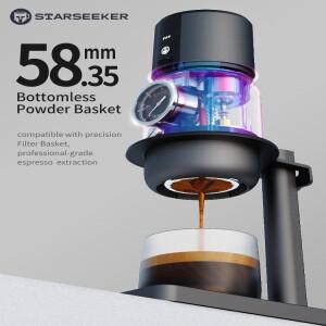 STARSEEKER 휴대용 전기 에스프레소 머신 커피 캠핑카 브래킷 탬퍼