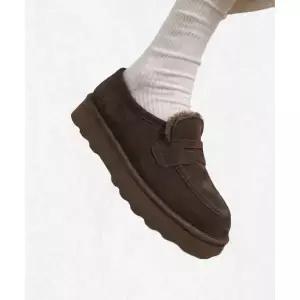 [국내정품] 식스핏 6FT (5CM 키높이) WINTERFELL - SLIP LOAFER CHOCO BROWN 어그 로퍼 2587371