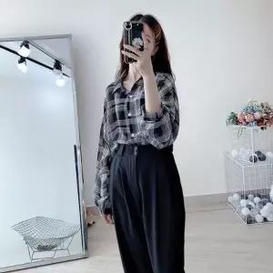 [하프클럽/]여리여리빅체크 비침소재 체크셔츠 베스트