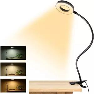 라이트 리딩 Dpower 클립 3가지 색상 모드가 있는 48개의 LED USB 데스크 램프 10가지 밝기 눈 보호 책