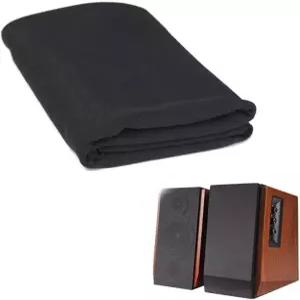 플러시베이 스피커 그릴 천 검은색 오디오 앰프 수리용 보호 방진 메쉬 스테레오 50x160cm/19.7 x63 블랙