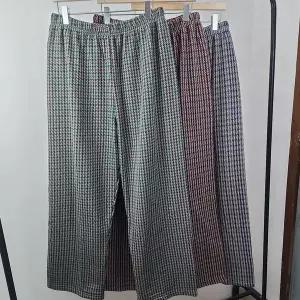 [하프클럽/]국산 기모 체크 밴딩 홈웨어 커플바지