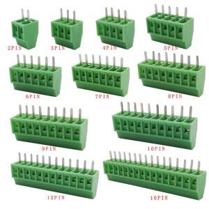 와이어용 미니 pcb 나사 8p 12p 9p 터미널 kf128 4p 피치 54mm 터미널 5p 7p 16p 2p 3p 10p 커넥터 인치 블록 6p