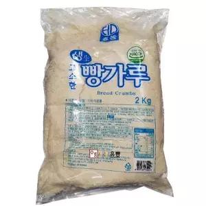 효동식품/고소한생빵가루(습식.냉동) 2kg 돈가스빵가루 습식빵가루