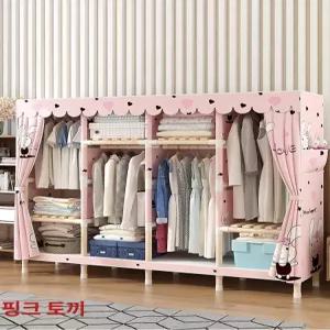 간이행거 수납장 조립식 부직포 철제 지퍼커버조립식행거 지퍼 간이 원룸 향기 래빗 이불장
