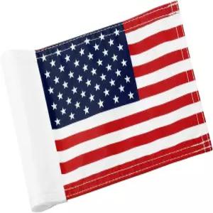 킹탑 USA 골프 플래그 8x6 인치 듀얼 레이어 420D 나일론 양면 아메리칸 패턴 튜브 삽입 미니 연습장에