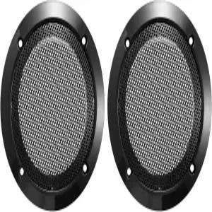 X AutoHOX 2pcs 3.5인치 자동차 메탈 오디오 스피커 그릴 커버 메쉬 우퍼 혼 가드 장식용 서클 프로텍터