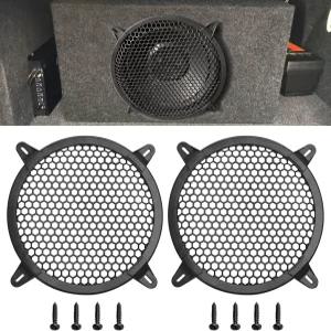 Tongze 8인치 스피커 그릴 커버 플라스틱 벌집 구멍 서브우퍼 프로텍터 자동차 오디오 2팩