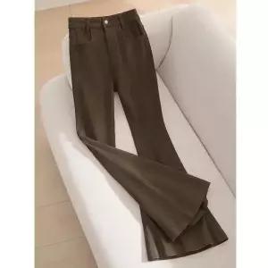 피로달 여친 바지 롱 부츠컷 청바지 워싱 가을옷 와이드 하이웨스트 HO3