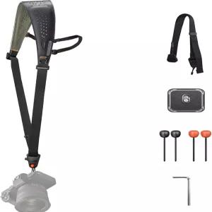 PGYTECH 카메라 스트랩 프로 탈부착 가능한 언더암 QR 어깨 DSLR/미러리스 가죽 인체공학적 패드 넥 블랙